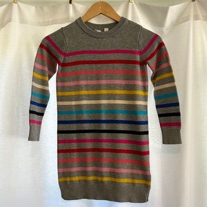 girls bright striped sweater dress